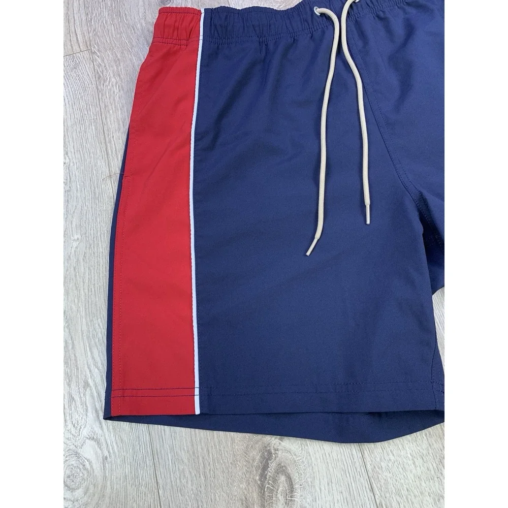Nautica Navy Blue Mesh Lined Swim‎ Trunks Men's XL Drawstring Closure #TR0404